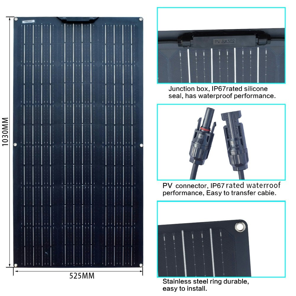 2Pcs 4Pcs 10Pcs 100W solar panel Monocrystalline Solar Cell Flexible for Car/Yacht/Steamship 12V 24 Volt 100 Watt Solar Battery 2Pcs 4Pcs 10Pcs 100W solar panel Monocrystalline Solar Cell Flexible for Car/Yacht/Steamship 12V 24 Volt 100 Watt Solar Battery